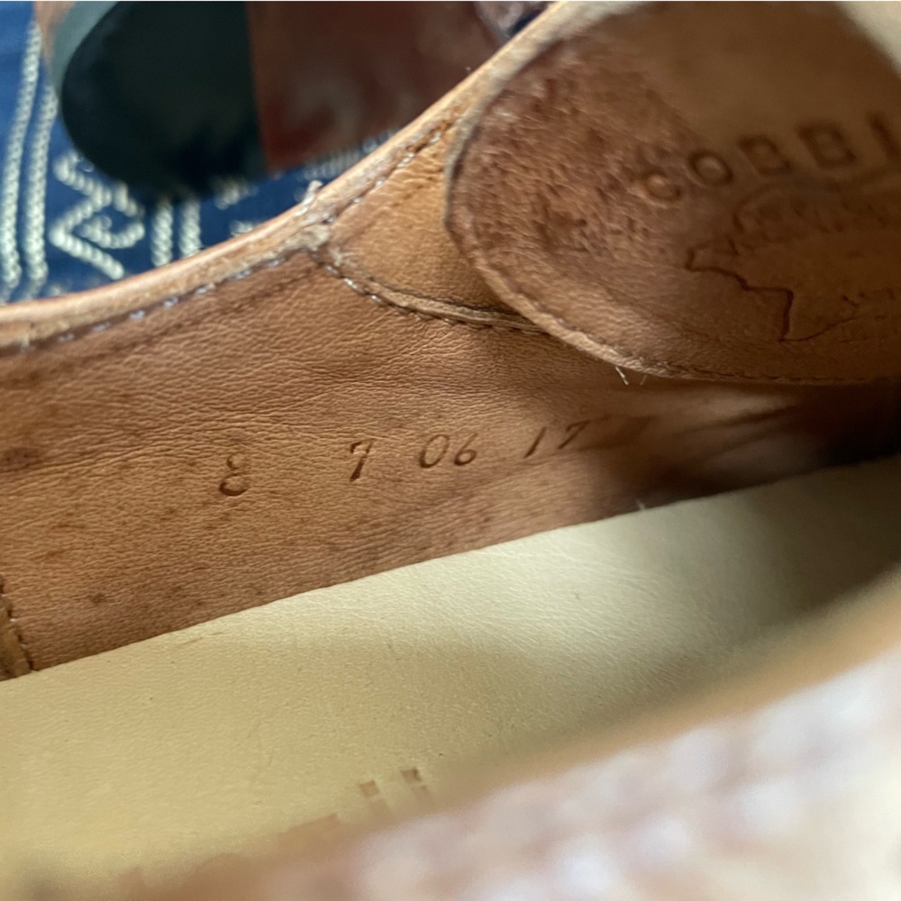 Bed|Stu Lita Oxfords Goodyear Welt Shoes Wingtip Rustic Brown Leather Size 7.5 - Picture 13 of 13